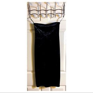 Strapless Black body con dress